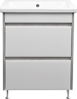 Stella Polare Тумба с раковиной Браво 60 слэйт / лакобель белое